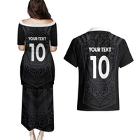Custom Aotearoa Rugby Couples Matching Puletasi and Hawaiian Shirt The Blacks-Sporty T90 Style - Polynesian Pride