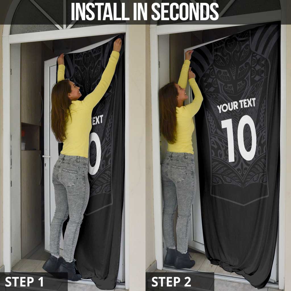 Custom Aotearoa Rugby Door Cover The Blacks-Sporty T90 Style - Polynesian Pride