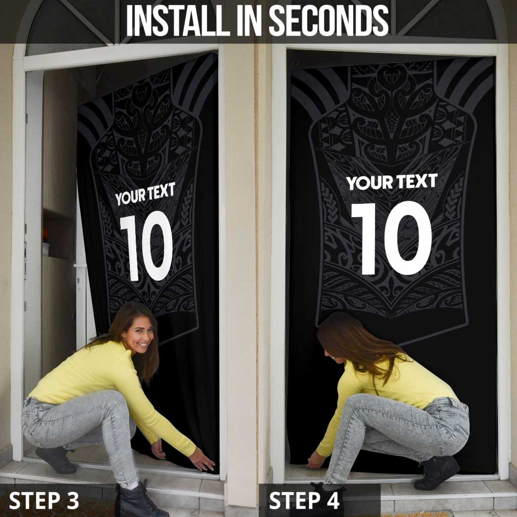 Custom Aotearoa Rugby Door Cover The Blacks-Sporty T90 Style - Polynesian Pride