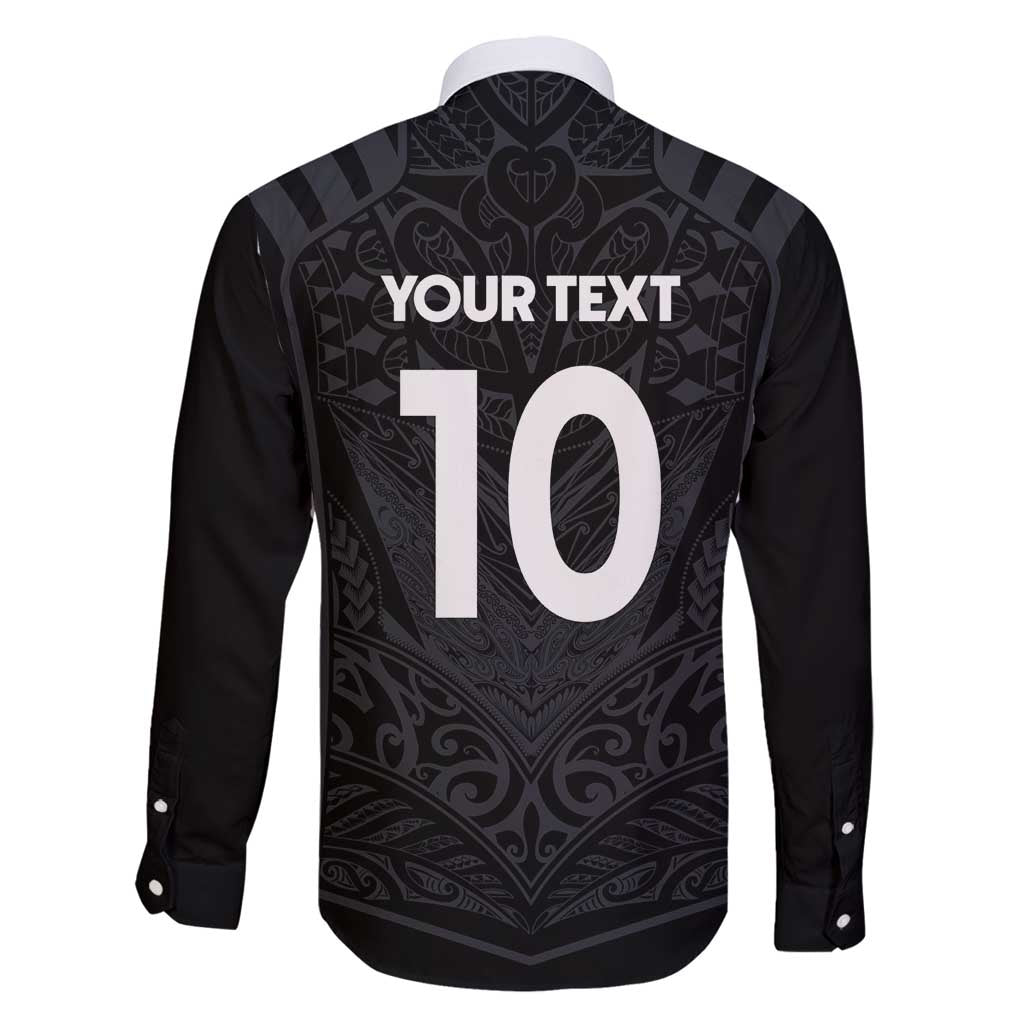 Custom Aotearoa Rugby Family Matching Long Sleeve Bodycon Dress and Hawaiian Shirt The Blacks-Sporty T90 Style - Polynesian Pride