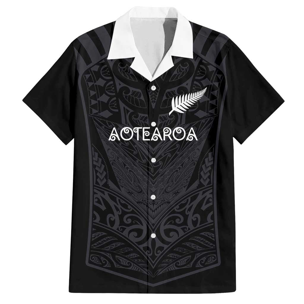 Custom Aotearoa Rugby Family Matching Off Shoulder Short Dress and Hawaiian Shirt The Blacks-Sporty T90 Style - Polynesian Pride