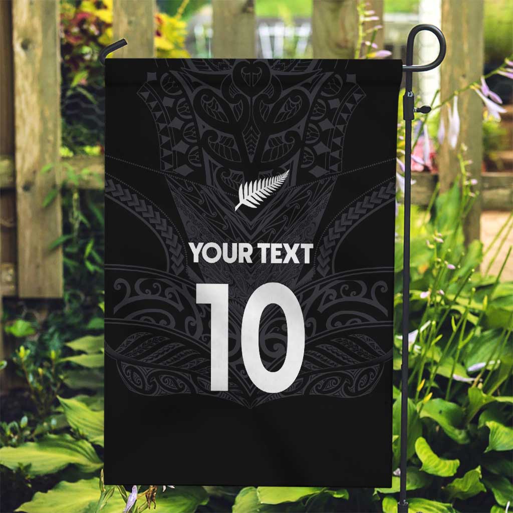 Custom Aotearoa Rugby Garden Flag The Blacks-Sporty T90 Style - Polynesian Pride