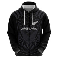 Custom Aotearoa Rugby Hoodie The Blacks-Sporty T90 Style - Polynesian Pride