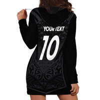 Custom Aotearoa Rugby Hoodie Dress The Blacks-Sporty T90 Style - Polynesian Pride