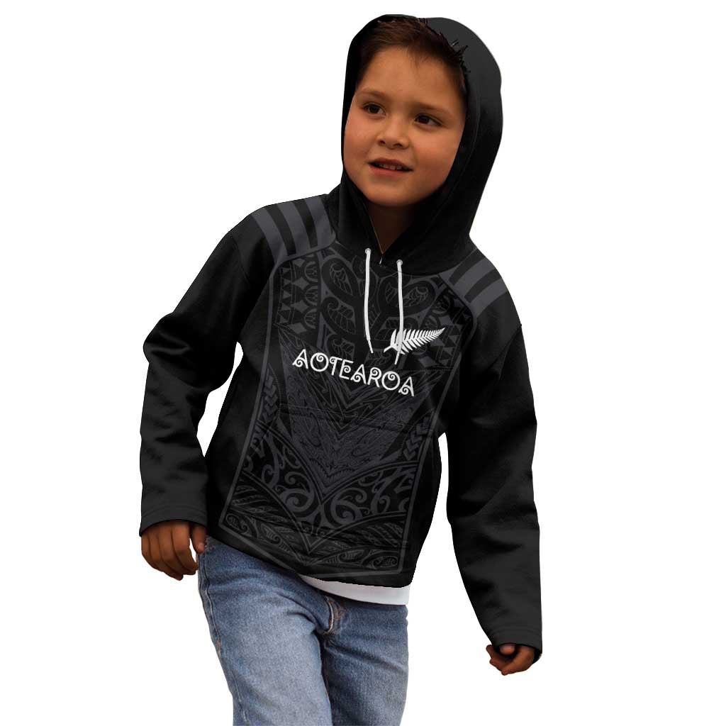 Custom Aotearoa Rugby Kid Hoodie The Blacks-Sporty T90 Style - Polynesian Pride