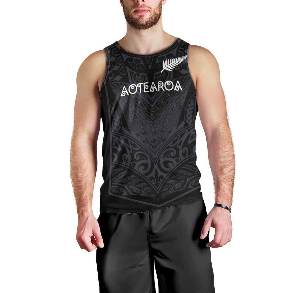 Custom Aotearoa Rugby Men Tank Top The Blacks-Sporty T90 Style - Polynesian Pride