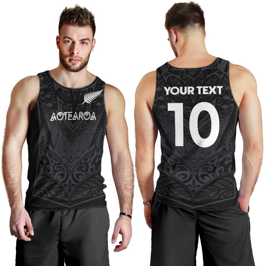 Custom Aotearoa Rugby Men Tank Top The Blacks-Sporty T90 Style - Polynesian Pride