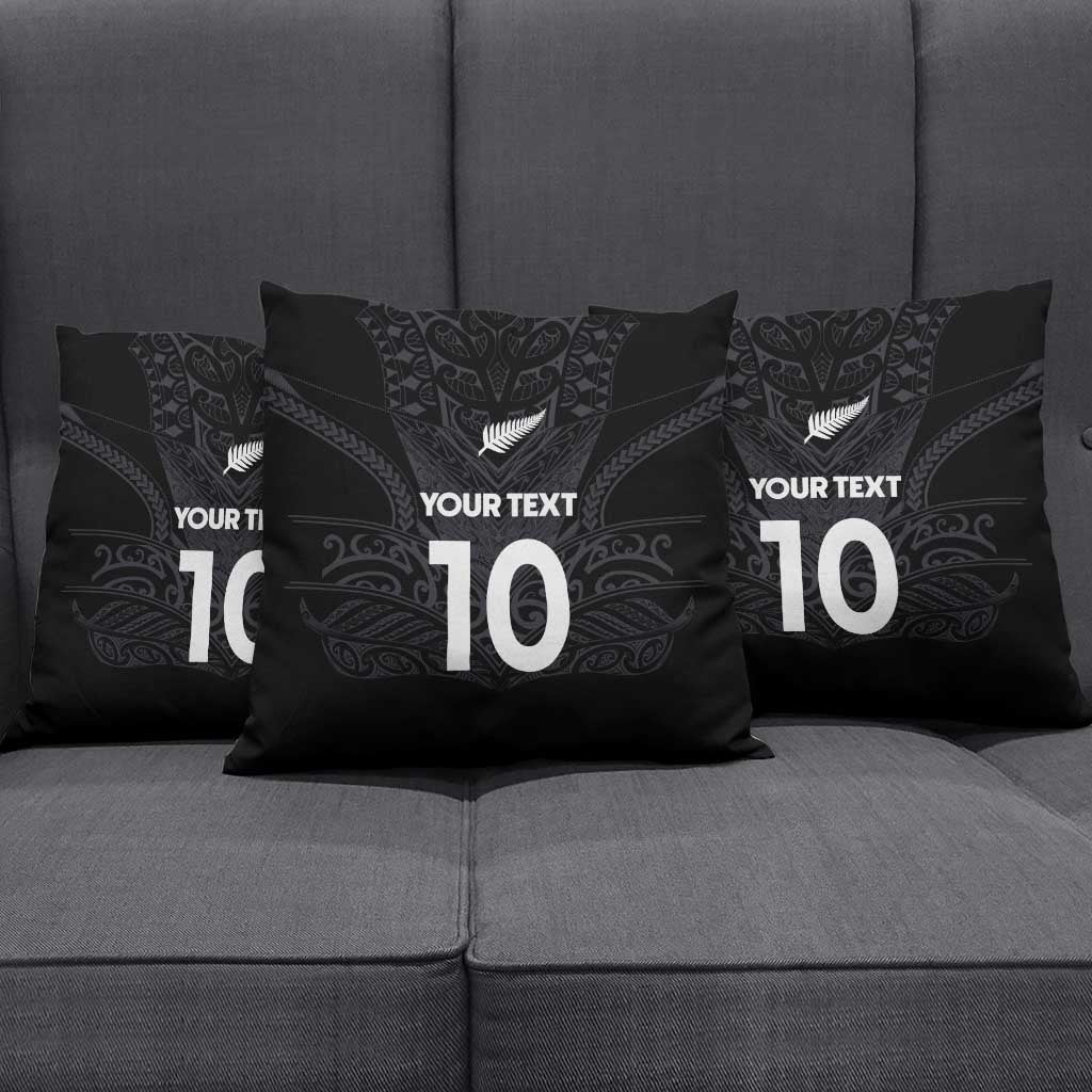 Custom Aotearoa Rugby Pillow Cover The Blacks-Sporty T90 Style - Polynesian Pride