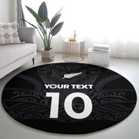 Custom Aotearoa Rugby Round Carpet The Blacks-Sporty T90 Style - Polynesian Pride