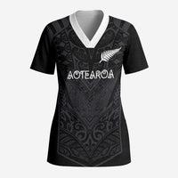 Custom Aotearoa Rugby Scrub Top The Blacks-Sporty T90 Style - Polynesian Pride