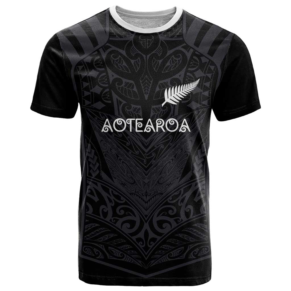 Custom Aotearoa Rugby T Shirt The Blacks-Sporty T90 Style - Polynesian Pride