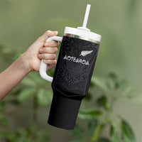 Custom Aotearoa Rugby Tumbler With Handle The Blacks-Sporty T90 Style - Polynesian Pride