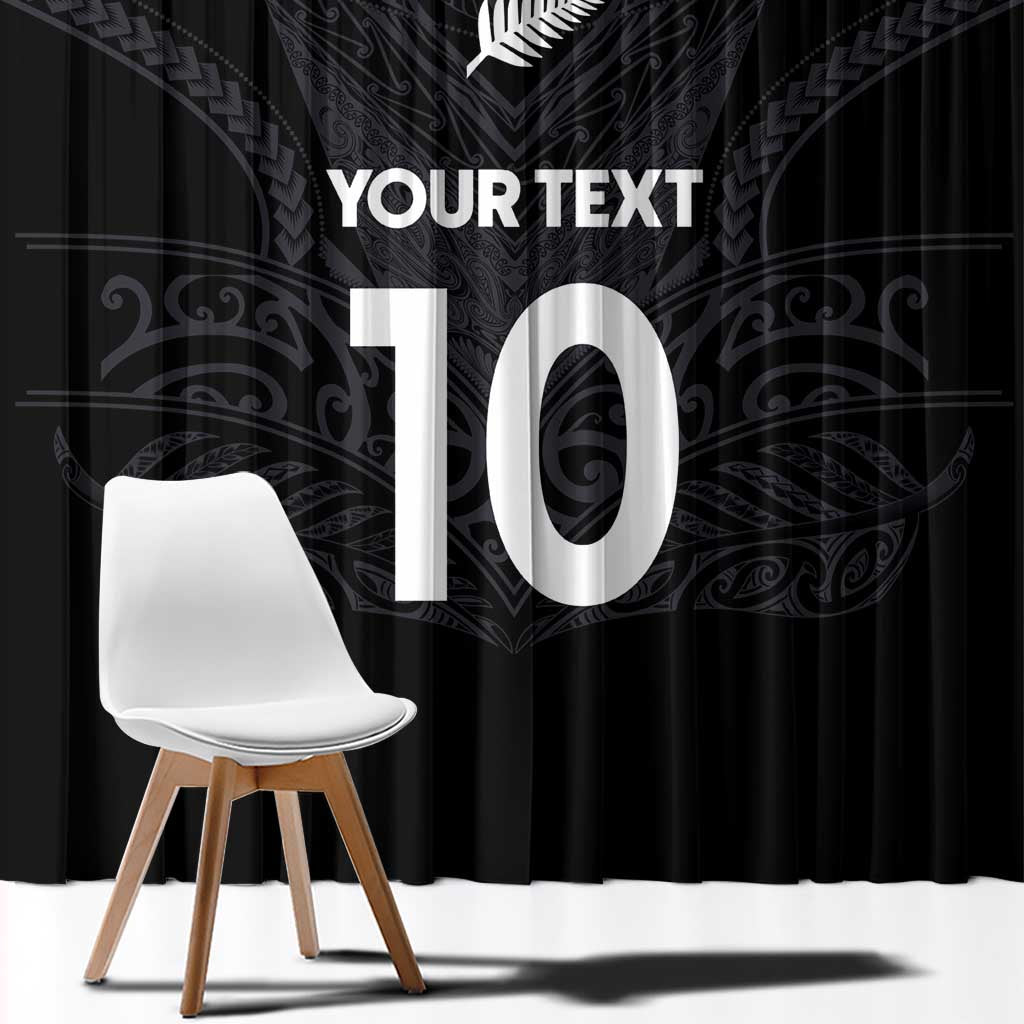 Custom Aotearoa Rugby Window Curtain The Blacks-Sporty T90 Style - Polynesian Pride