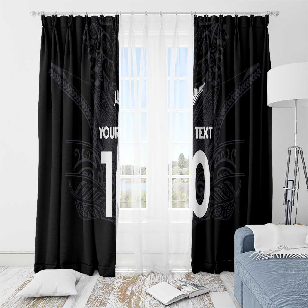 Custom Aotearoa Rugby Window Curtain The Blacks-Sporty T90 Style - Polynesian Pride