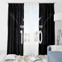 Custom Aotearoa Rugby Window Curtain The Blacks-Sporty T90 Style - Polynesian Pride