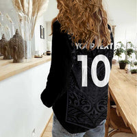 Custom Aotearoa Rugby Women Casual Shirt The Blacks-Sporty T90 Style - Polynesian Pride