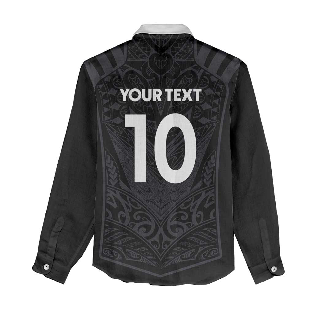 Custom Aotearoa Rugby Women Casual Shirt The Blacks-Sporty T90 Style - Polynesian Pride