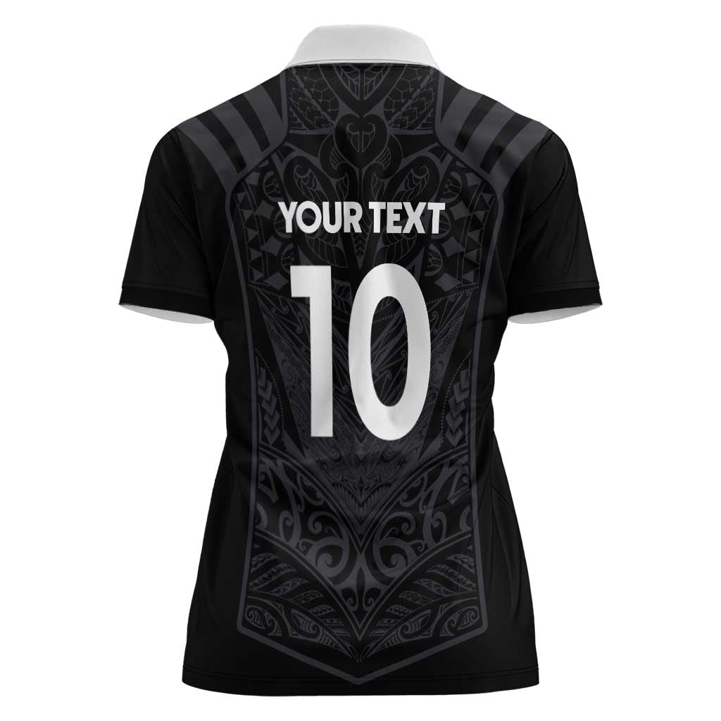 Custom Aotearoa Rugby Women Polo Shirt The Blacks-Sporty T90 Style - Polynesian Pride