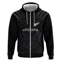 Custom Aotearoa Rugby Zip Hoodie The Blacks-Sporty T90 Style - Polynesian Pride
