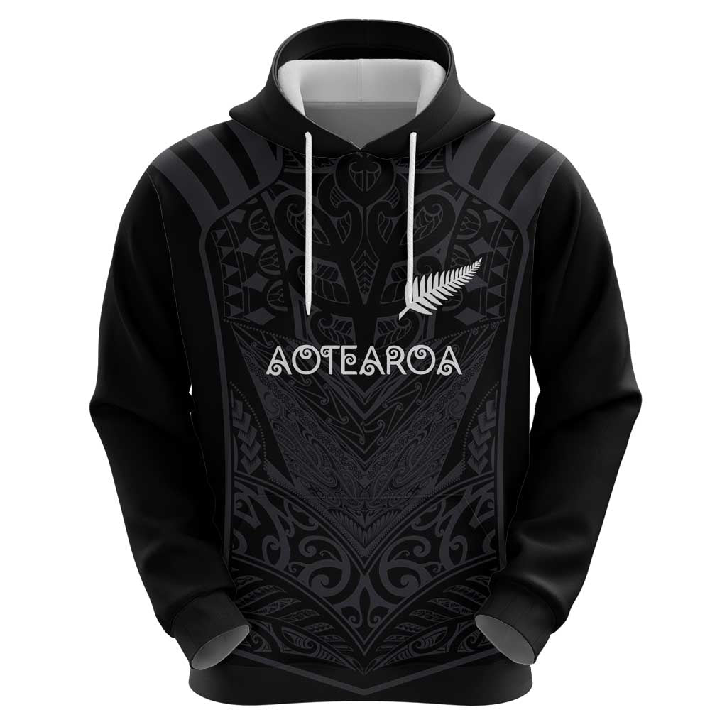 Custom Aotearoa Rugby Zip Hoodie The Blacks-Sporty T90 Style - Polynesian Pride