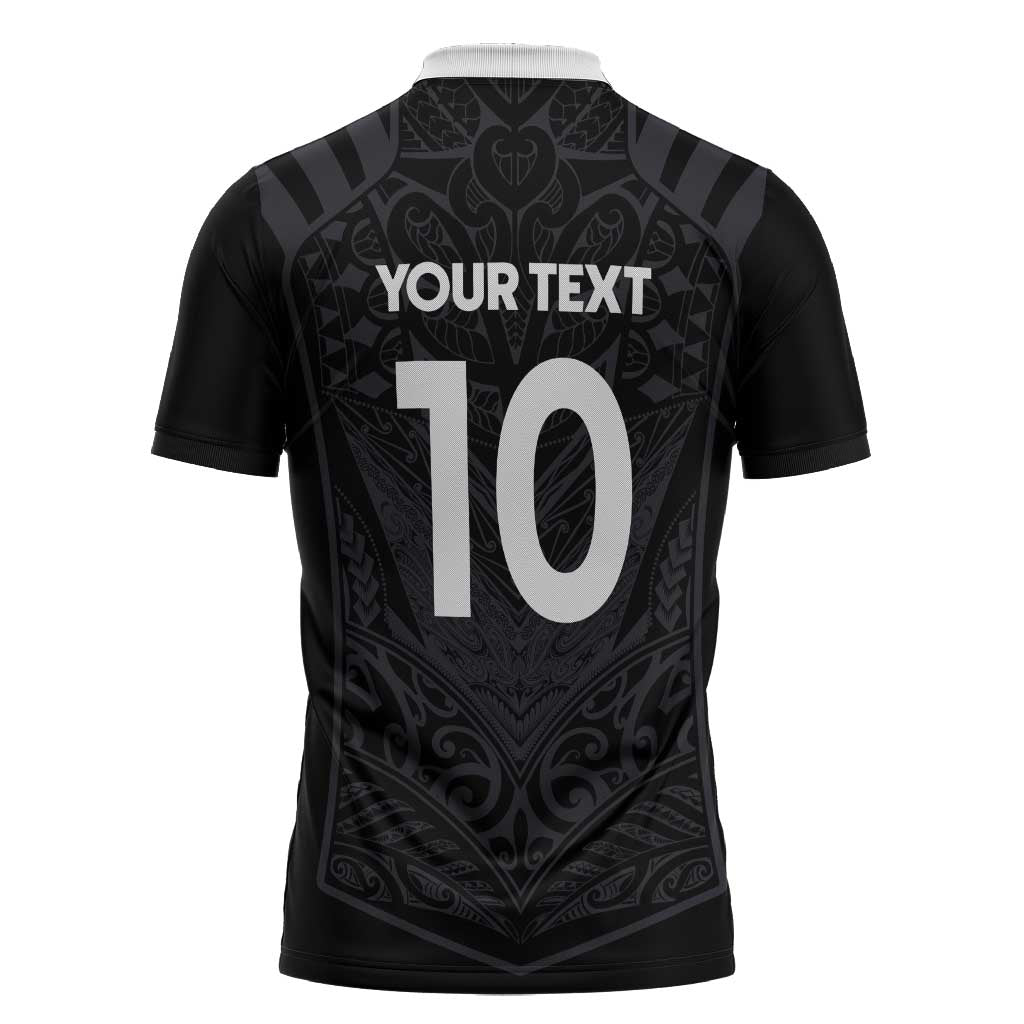 Custom Aotearoa Rugby Zipper Polo Shirt The Blacks-Sporty T90 Style - Polynesian Pride