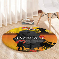 Niue ANZAC Day Round Carpet Soldier and Gallipoli Lest We Forget LT03 - Polynesian Pride