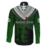 Norfolk Island ANZAC Day Family Matching Short Sleeve Bodycon Dress and Hawaiian Shirt Soldier Lest We Forget Camouflage LT03 - Polynesian Pride