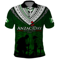 Norfolk Island ANZAC Day Polo Shirt Soldier Lest We Forget Camouflage LT03 Green - Polynesian Pride