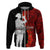 Tonga ANZAC Day Hoodie Red Poppies Flower Soldier Lest We Forget LT03 Zip Hoodie Red - Polynesian Pride