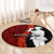 Tonga ANZAC Day Round Carpet Red Poppies Flower Soldier Lest We Forget LT03 - Polynesian Pride