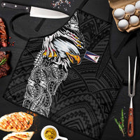 American Samoa Flag Day Apron Tribal Tattoo with Eagle Black LT03 Black - Polynesian Pride