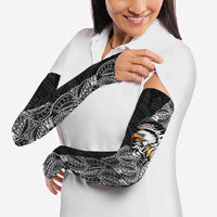 American Samoa Flag Day Arm Sleeves Tribal Tattoo with Eagle Black LT03 - Polynesian Pride