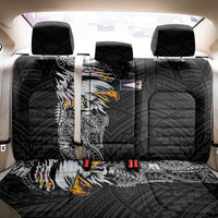 American Samoa Flag Day Back Car Seat Cover Tribal Tattoo with Eagle Black LT03 - Polynesian Pride