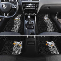 American Samoa Flag Day Car Mats Tribal Tattoo with Eagle Black LT03 Set 4pcs Black - Polynesian Pride