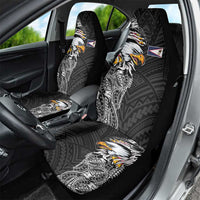 American Samoa Flag Day Car Seat Cover Tribal Tattoo with Eagle Black LT03 - Polynesian Pride