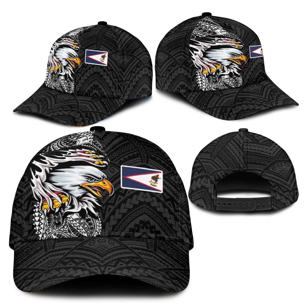 American Samoa Flag Day Classic Cap Tribal Tattoo with Eagle Black LT03 - Polynesian Pride