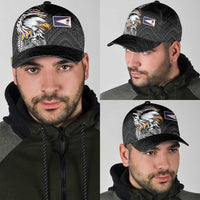 American Samoa Flag Day Classic Cap Tribal Tattoo with Eagle Black LT03 - Polynesian Pride