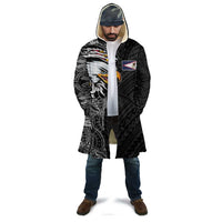 American Samoa Flag Day Cloak Tribal Tattoo with Eagle Black LT03 - Polynesian Pride