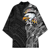 American Samoa Flag Day Kimono Tribal Tattoo with Eagle Black LT03 - Polynesian Pride