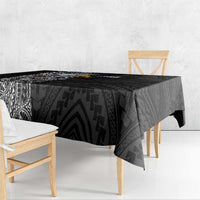 American Samoa Flag Day Tablecloth Tribal Tattoo with Eagle Black LT03 - Polynesian Pride
