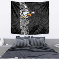 American Samoa Flag Day Tapestry Tribal Tattoo with Eagle Black LT03 - Polynesian Pride