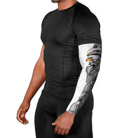 American Samoa Flag Day Arm Sleeves Tribal Tattoo with Eagle White LT03 - Polynesian Pride
