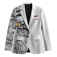 American Samoa Flag Day Blazer Tribal Tattoo with Eagle White