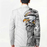 American Samoa Flag Day Blazer Tribal Tattoo with Eagle White