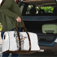 American Samoa Flag Day Travel Bag Tribal Tattoo with Eagle White