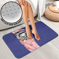 American Samoa Flag Day Bathroom Set Tribal Tattoo with Eagle Blue-Red LT03 - Polynesian Pride