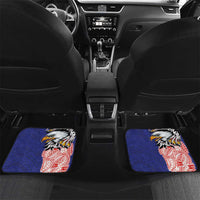American Samoa Flag Day Car Mats Tribal Tattoo with Eagle Blue-Red LT03 Set 2pcs - Back Blue - Polynesian Pride