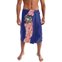 American Samoa Flag Day Lavalava Tribal Tattoo with Eagle Blue-Red LT03 Blue - Polynesian Pride