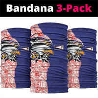 American Samoa Flag Day Neck Gaiter Tribal Tattoo with Eagle Blue-Red LT03 package One Size: 25*50cm Blue - Polynesian Pride
