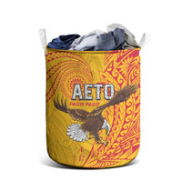 American Samoa Flag Day Laundry Basket Fautasi Race Pago Pago-Aeto Eagle Wings Tribal Style LT03 - Polynesian Pride